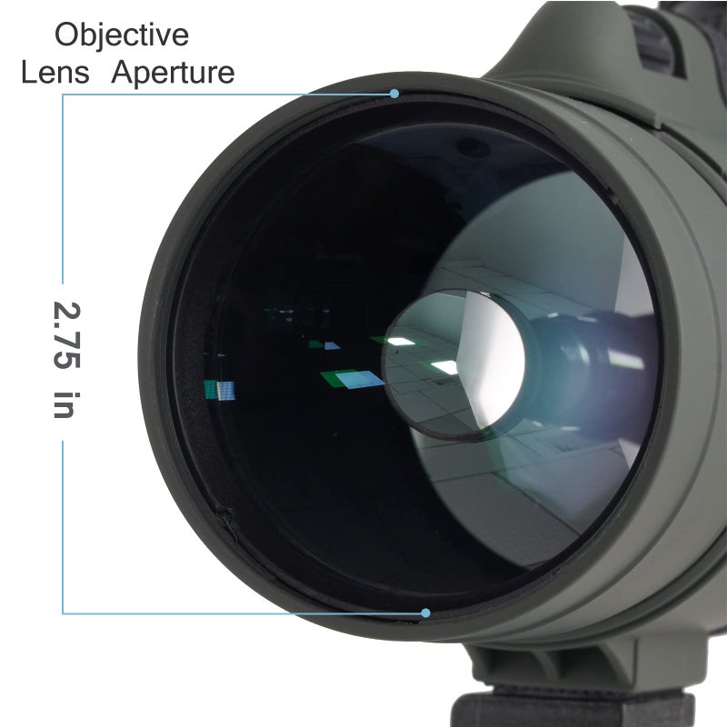 Visionking 25-75x70 Maksutov Spotting Scope for Target Shooting, Observation of Birds and Wildlife Observation of Scenery (Green) - Image 5